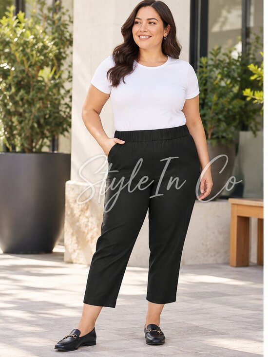 Banana Republic Pants - Banana Republic Tapered Crop Pull On Pants | Black | XXL | NWT